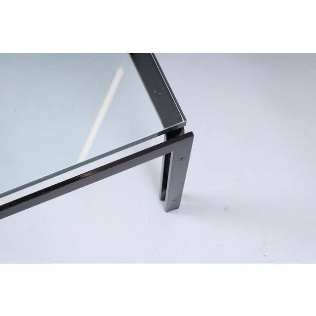 Metal Small Black Square Coffee Table attributed to Metaform, 1980s For Sale - Image 7 of 18