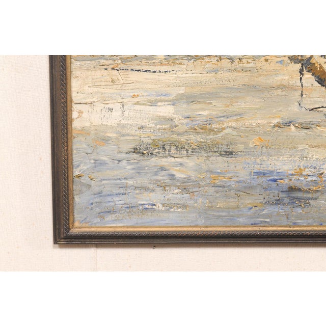 Mid 20th Century Signed Oil on Canvas Desert Caravan Scene For Sale - Image 13 of 13