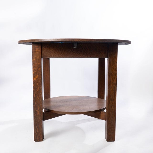 Early 20th Century Mission Oak Table For Sale - Image 4 of 11