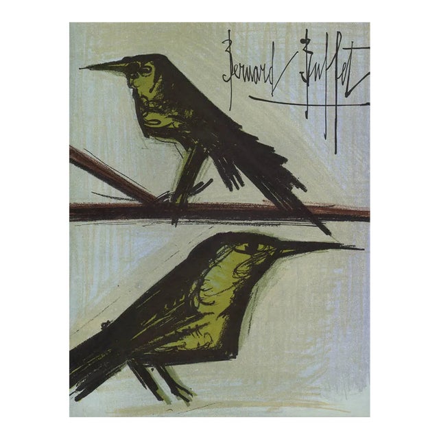 Bernard Buffet Bird Couple Original Lithograph 1967 For Sale