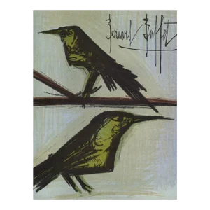Bernard Buffet Bird Couple Original Lithograph 1967