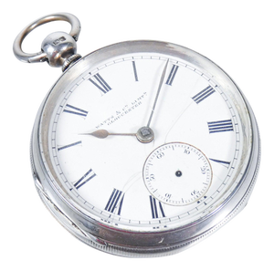 English Silver Pocket Watch, 1890s