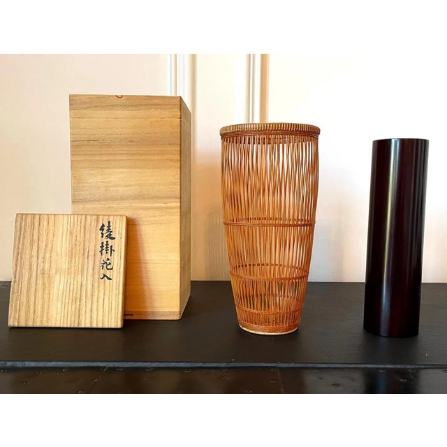 Late 20th Century Abe Motoshi Japanese Contemporary Bamboo Basket For Sale - Image 9 of 13