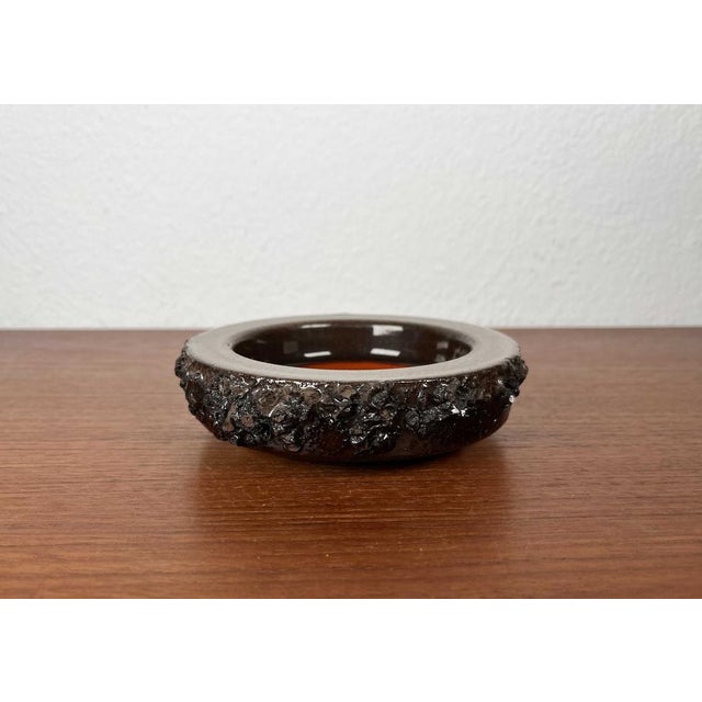 Mid-Century Modern Ceramic Fat Lava Bowl from Glit Pottery, 1960s For Sale - Image 6 of 14