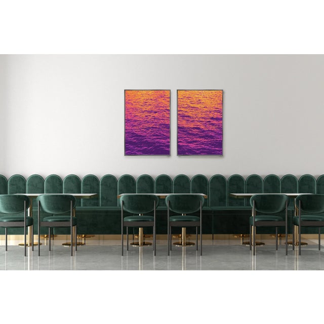 Photography 2023, Seascape Photography Diptych of "Burnt Ocean", Limited Edition Giclée Print by Cyd Fontaine - Set of 2 For Sale - Image 7 of 9
