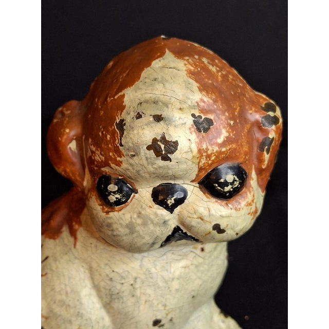 Antique Style Cast Iron Puppo Dog Doorstop Bee on Hip Grace Drayton Style 1920s-30s For Sale In Boston - Image 6 of 17
