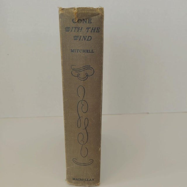 American 1938 Gone With the Wind by Margaret Mitchell Gray Cloth Hardcover For Sale - Image 3 of 10