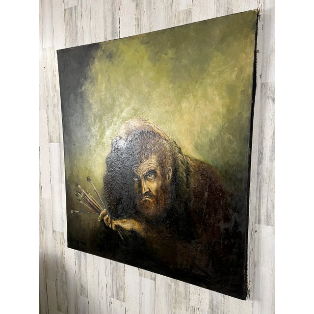 Frustrated Artist Oil on Canvas For Sale - Image 4 of 12