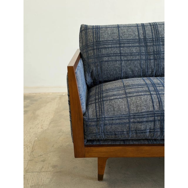 Mid 20th Century Encased Sofa in Patterned Chenille For Sale In Los Angeles - Image 6 of 13