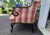 Queen Anne Camelback Settee With Red Plaid Upholstery For Sale - Image 3 of 10