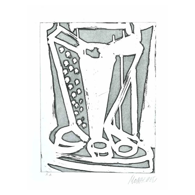 Sante Monachesi, Untitled, Original Etching, 1970s For Sale