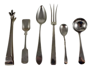 19th C. Estate Sterling Silver Serving Pieces, a Mixed S/6