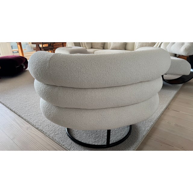 2000 - 2009 Bibendum Style Armchair in Wool Bouclé, 2009 For Sale - Image 5 of 14