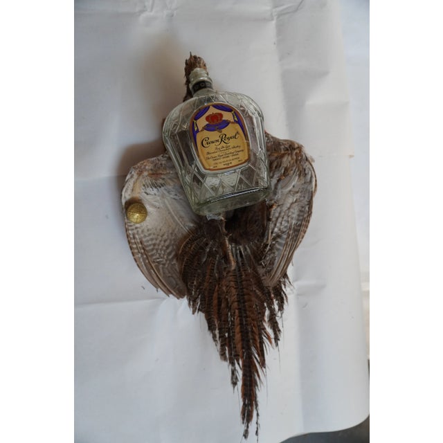 Taxidermy Pheasant Drinking From Crown Royal Bottle For Sale - Image 4 of 9