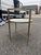 Modern Marble Top Two-Tier Accent Table With Brass Frame For Sale - Image 4 of 6