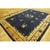 1920s Antique Chinese Floral Navy Deep Serene Landscape Deco Peking Knotted Rug For Sale - Image 9 of 10
