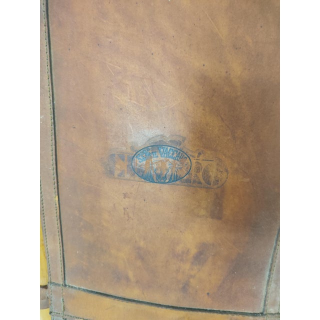 Chaise Lounge in Bamboo and Leather, 1970 For Sale - Image 6 of 8