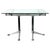 Italian Modern Glass & Aluminum Dining Table attributed to Bruce Burdick for Tecno, 1980s For Sale