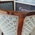 Early 20th Century Inlaid Barrel Back Chair With Scalloped Blue Upholstery For Sale - Image 14 of 14