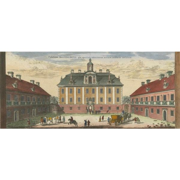 Willem Swidde, Rosersberg Palace in Sweden: Dual Perspectives, 1695, Print For Sale - Image 6 of 7
