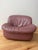 Pink 1980s Burris Industries Postmodern Clam Shell Leather Lounge Chairs, Pair For Sale - Image 8 of 11