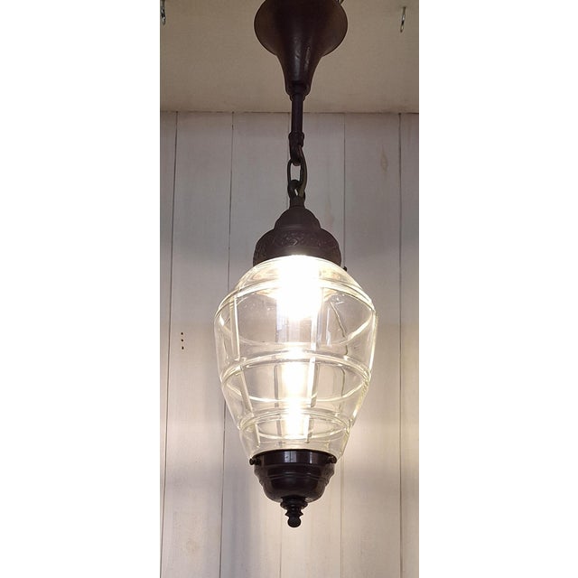 Antique French Lantern-Shaped Pendant Lamp, 1890s For Sale - Image 5 of 7