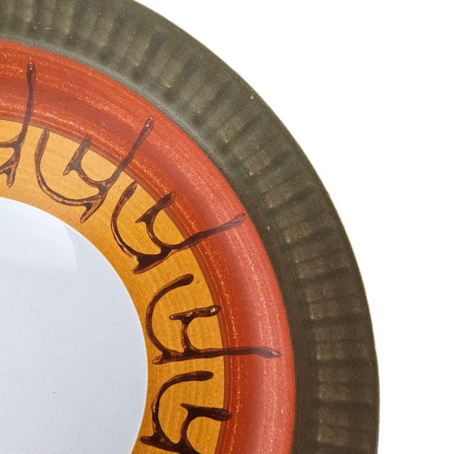 Vintage Casual Ceramics Stoneware Galaxy 8007 Salad Plates 7.5 " 1960's Set of 7 For Sale In San Francisco - Image 6 of 9