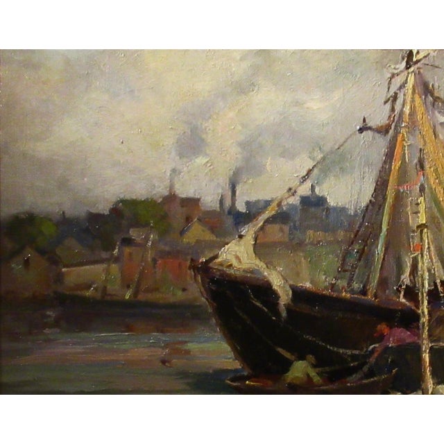 Claude Curry Bohm Lobster Fishermen C. 1945 Painting For Sale In San Francisco - Image 6 of 9