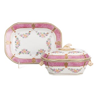 20th Century Porcelain Tureen with Serving Dish from Artibus, Set of 3 For Sale