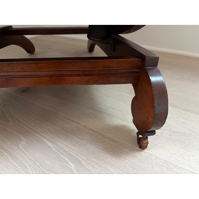 Wood Victorian Walnut Parlor Suite – Settee & Platform Rocker (C. 1890–1910) For Sale - Image 7 of 8