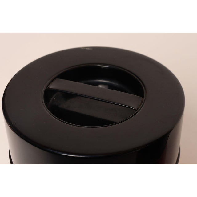 Set of Three Japanese Modern Nesting Canisters With Red and Black Floral Decoration For Sale - Image 15 of 18