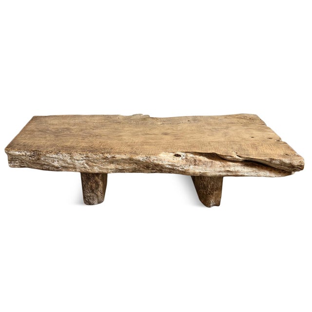 Beautifully handcrafted from a single thick lychee wood slab, this one-of-a-kind piece showcases dramatic live edges, rich...