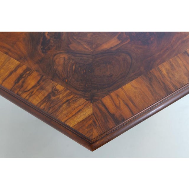 Brown Antique Danish Hexagonal Walnut Burl Center Table, 1880s For Sale - Image 8 of 18