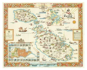 Travel Poster of Malta by Ciqheri, 1950