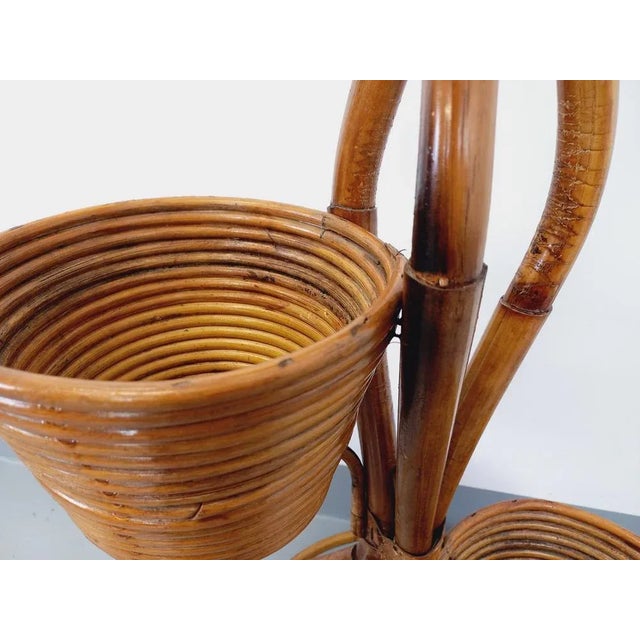 Vintage Tripod in Rattan, 1970s For Sale - Image 10 of 11