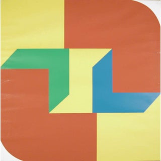 Georg Karl Pfahler Color Block Signed Serigraph Print For Sale