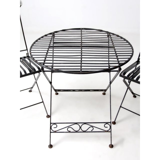 Vintage French Bistro Folding Patio Set For Sale - Image 18 of 18