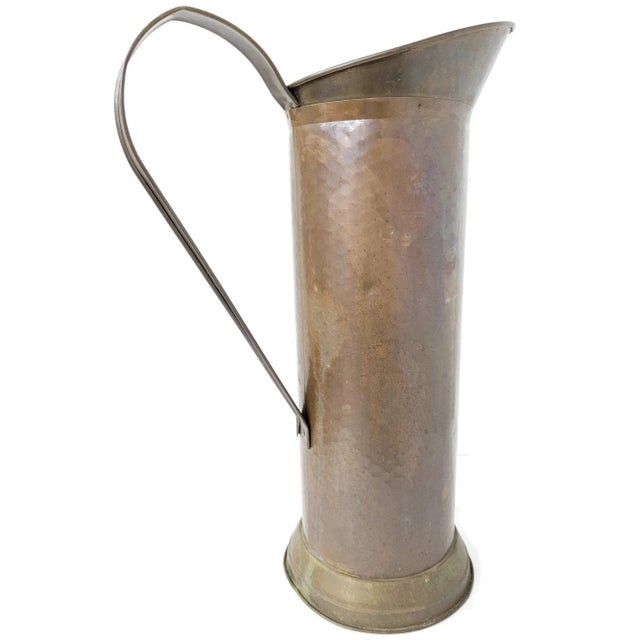 Metal Vintage Copper & Brass Umbrella Stand For Sale - Image 7 of 9