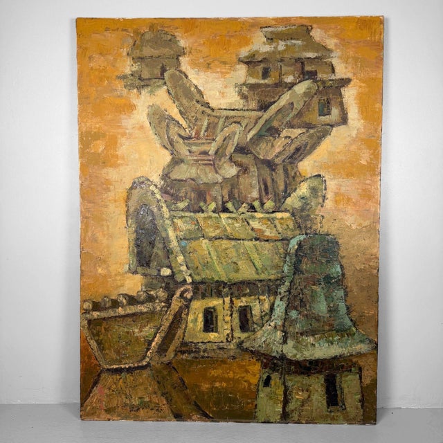Modern Takahashi Yoshikazu, Nest, 1982, Oil on Canvas For Sale - Image 3 of 9