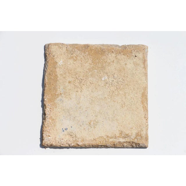 18th Century Baroque Portuguese Tin-Glazed Pottery Tile of Leg on a Swamp For Sale - Image 4 of 10