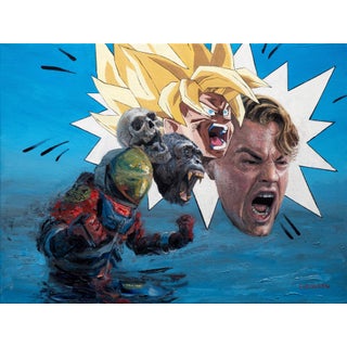 Make Use of Your Anger by Andreas Claussen | Oil on canvas depiction of a figure expressing rage. For Sale