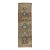 Antique Heriz Runner Rug With Muted Camel Field and Geometric Medallions For Sale