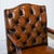 Chesterfield Director's Chair in Cigar Brown Leather For Sale - Image 5 of 14