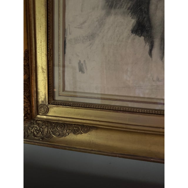 Late 19th Century Male Academy Drawing For Sale - Image 4 of 5