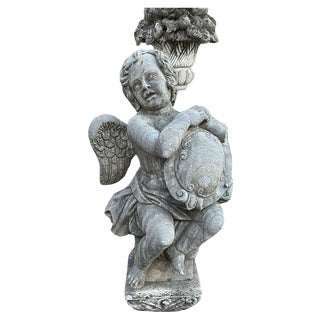 Garden Stone Sculpture Cherubs, 1950s, Set of 2 For Sale
