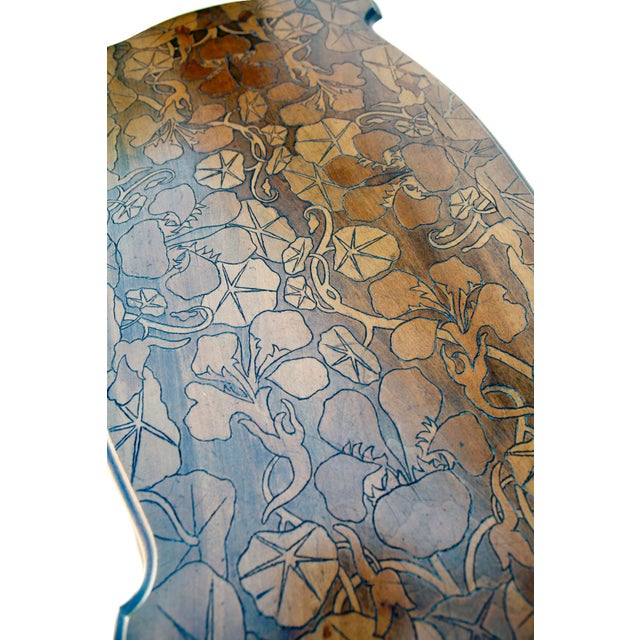 Art Nouveau Engraved Tea Table For Sale - Image 10 of 14