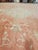 Antique Oushak Carpet, Oriental Rug, Handmade Ivory, Muted Coral, Soft Green For Sale - Image 10 of 18