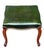French French Ottoman or Stool of Emerald Green Leather on Cabriole Legs For Sale - Image 3 of 15