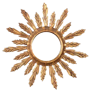 Giltwood Sunburst Wall Mirror, 1950s