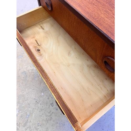 Brown Small Danish Teak Chest of Drawers For Sale - Image 8 of 11